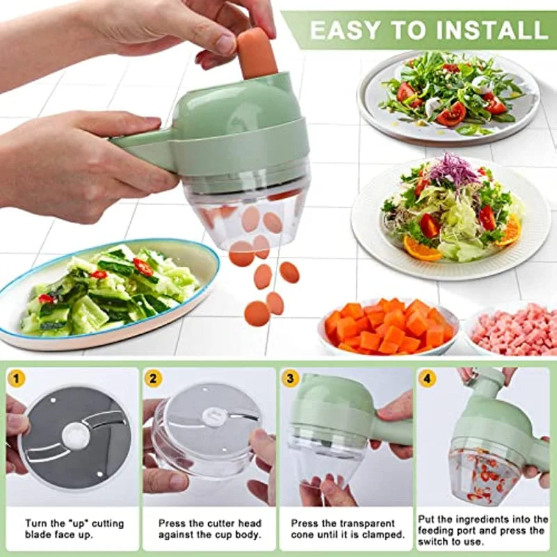 4-in-1 Portable Food Processor